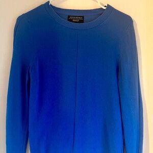 Banana Republic Super Soft Merino & Cashmere Crew Neck Blue Sweater Size XS